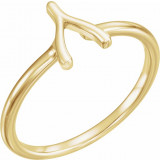 14K Yellow Wishbone Ring - 51634102P photo