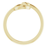 14K Yellow Double Circle Bypass Ring - 51740102P photo 2