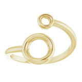 14K Yellow Double Circle Bypass Ring - 51740102P photo 3