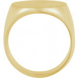 14K Yellow 18 mm Round Signet Ring - 945537393P photo 2