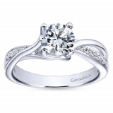 Gabriel & Co. 14k White Gold Contemporary Bypass Engagement Ring - ER6360W44JJ photo