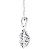 14K White Blue Sapphire & 1/3 CTW Diamond Necklace - 65201560002P photo 2