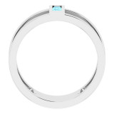 14K White Aquamarine Baguette Ring - 71884615P photo 2