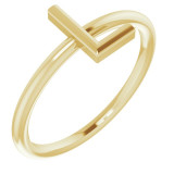 14K Yellow Initial L Ring - 51895168P photo