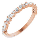 14K Rose 3/8 CTW Diamond Anniversary Band - 123858602P photo