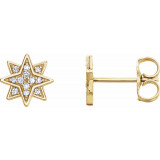 14K Yellow .08 CTW Diamond Star Earrings - 86435601P photo