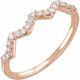 14K Rose 1/5 CTW Diamond Stackable Ring - 123052602P photo