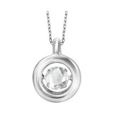 Gems One Silver (SLV 995) Diamond Rhythm Of Love Neckwear Pendant - 1/4 cts - ROL1049WT photo