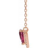 14K Rose Pink Tourmaline & .06 CTW Diamond 18 Necklace - 868146127P photo 2