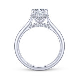 Gabriel & Co. 14k White Gold Contemporary Straight Engagement Ring - ER13847R4W44JJ photo 2