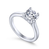 Gabriel & Co. 14k White Gold Contemporary Straight Engagement Ring - ER13847R4W44JJ photo 3