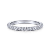 Gabriel & Co. 14k White Gold Contemporary Curved Wedding Band - WB10252R8W44JJ photo