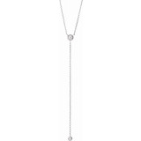 14K White 1/5 CTW Diamond Y 15-17 Necklace - 65346560000P photo
