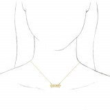 14K Yellow Vintage-Inspired Bar 18 Necklace - 86877606P photo 3