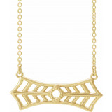 14K Yellow Vintage-Inspired Bar 18 Necklace - 86877606P photo