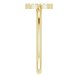 14K Yellow 1/8 CTW Diamond Initial B Ring - 1238346006P photo 4