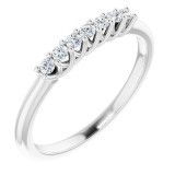 14K White 1/10 CTW Diamond Anniversary Band - 1240326001P photo
