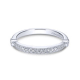 Gabriel & Co. 14k White Gold Contemporary Diamond Wedding Band - WB13888R4W44JJ photo