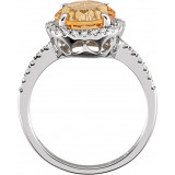 14K White Citrine & 1/6 CTW Diamond Ring - 651449100P photo 2