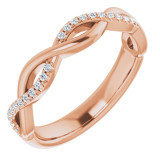 14K Rose 1/8 CTW Diamond Anniversary Band - 122961602P photo