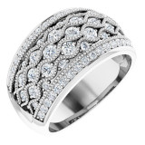 14K White 1 CTW Diamond Ring - 69495100P photo