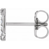14K White .04 CTW Diamond Single Initial I Earring - 867976040P photo 2