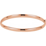 14K Rose 4.75 mm Hinged Bangle Bracelet - BRC181240493P photo