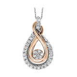 Gems One Mix Metal P-Gold Silver Diamond (1/6Ctw) Pendant - PD10180-SGPSC photo