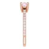 14K Rose Morganite & 1/5 CTW Diamond Ring - 12219660003P photo 4