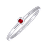 Gems One 10Kt White Gold Ruby (1/20 Ctw) Ring - RG73462-1WNR photo