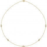14K Yellow 1/2 CTW Diamond 5-Station 18 Necklace - 6857760010P photo