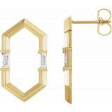 14K Yellow 1/3 CTW Diamond Geometric Earrings - 87075601P photo