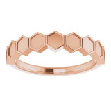 14K Rose Stackable Geometric Ring - 51738103P photo 3