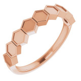 14K Rose Stackable Geometric Ring - 51738103P photo