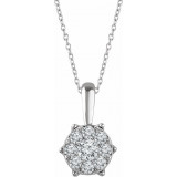 14K White 1/3 CTW Diamond 16-18 Necklace - 65265860000P photo
