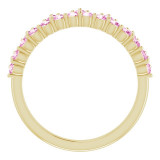14K Yellow Pink Sapphire Crown Ring - 71972616P photo 2