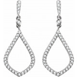 14K White 1/4 CTW Diamond Earrings - 65198160000P photo 2