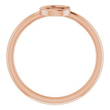 14K Rose Initial C Ring - 51895115P photo 2