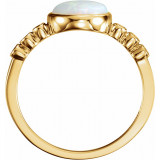 14K Yellow Opal & 1/10 CTW Diamond Ring - 71824601P photo 2