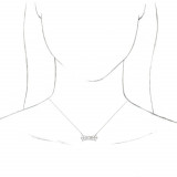 14K White Vintage-Inspired Bar 18 Necklace - 86877605P photo 3
