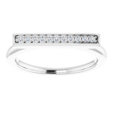 14K White 1/10 CTW Diamond Bar Ring - 65182260001P photo 3