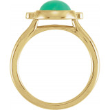 14K Yellow Chrysoprase & 1/8 CTW Diamond Ring - 72052616P photo 2