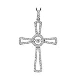 Gems One Silver (SLV 995) Diamond Rhythm Of Love Neckwear Pendant  - 1/5 ctw - ROL1089-SSWD photo