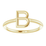 14K Yellow Initial B Ring - 51895108P photo 3