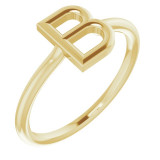 14K Yellow Initial B Ring - 51895108P photo