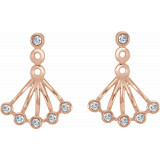 14K Rose 1/6 CTW Diamond Earrings - 65234360002P photo 2