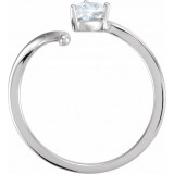 14K White 1/3 CTW Diamond Negative Space Ring - 123110600P photo 2