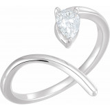 14K White 1/3 CTW Diamond Negative Space Ring - 123110600P photo