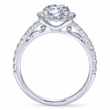 Gabriel & Co. 14k White Gold Contemporary Halo Engagement Ring - ER7261W44JJ photo 2