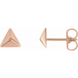 14K Rose Pyramid Earrings - 86536602P photo